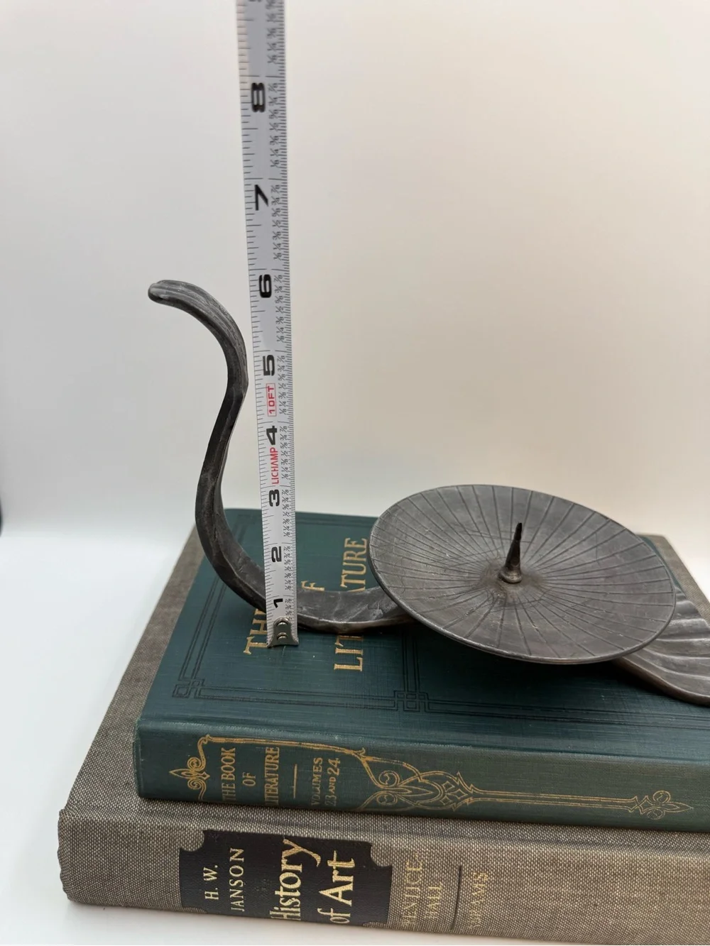 Vintage Mid Century Modern Brutalist Metal Candle Holder Austria